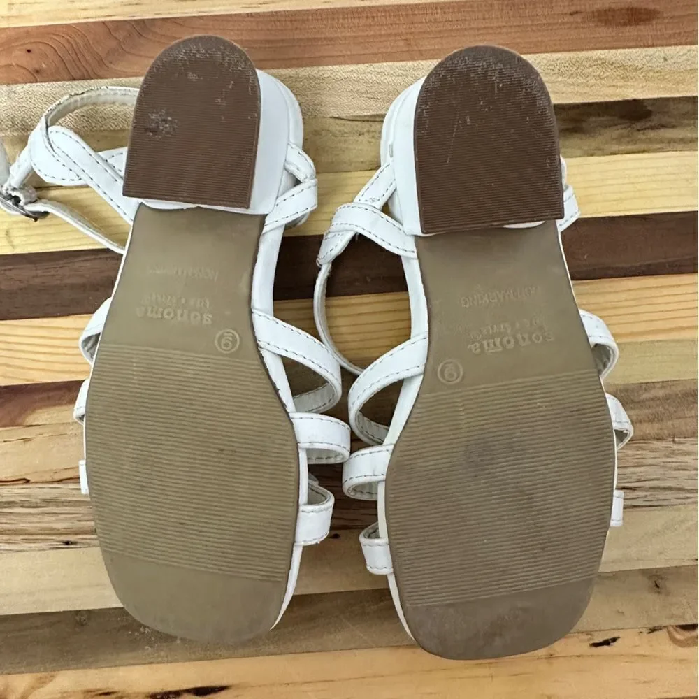 Sonoma white little girl shoes size 9